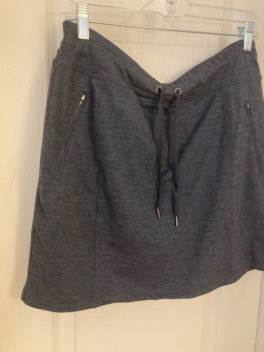 Casual Drawstring Heather Navy Women's Skort - Picture 4 of 14